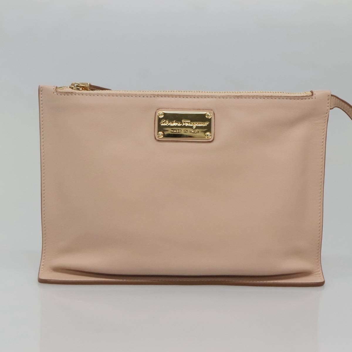 Salvatore Ferragamo Sookie Satchel Leather, BEIGE, LEATHER, Handbag