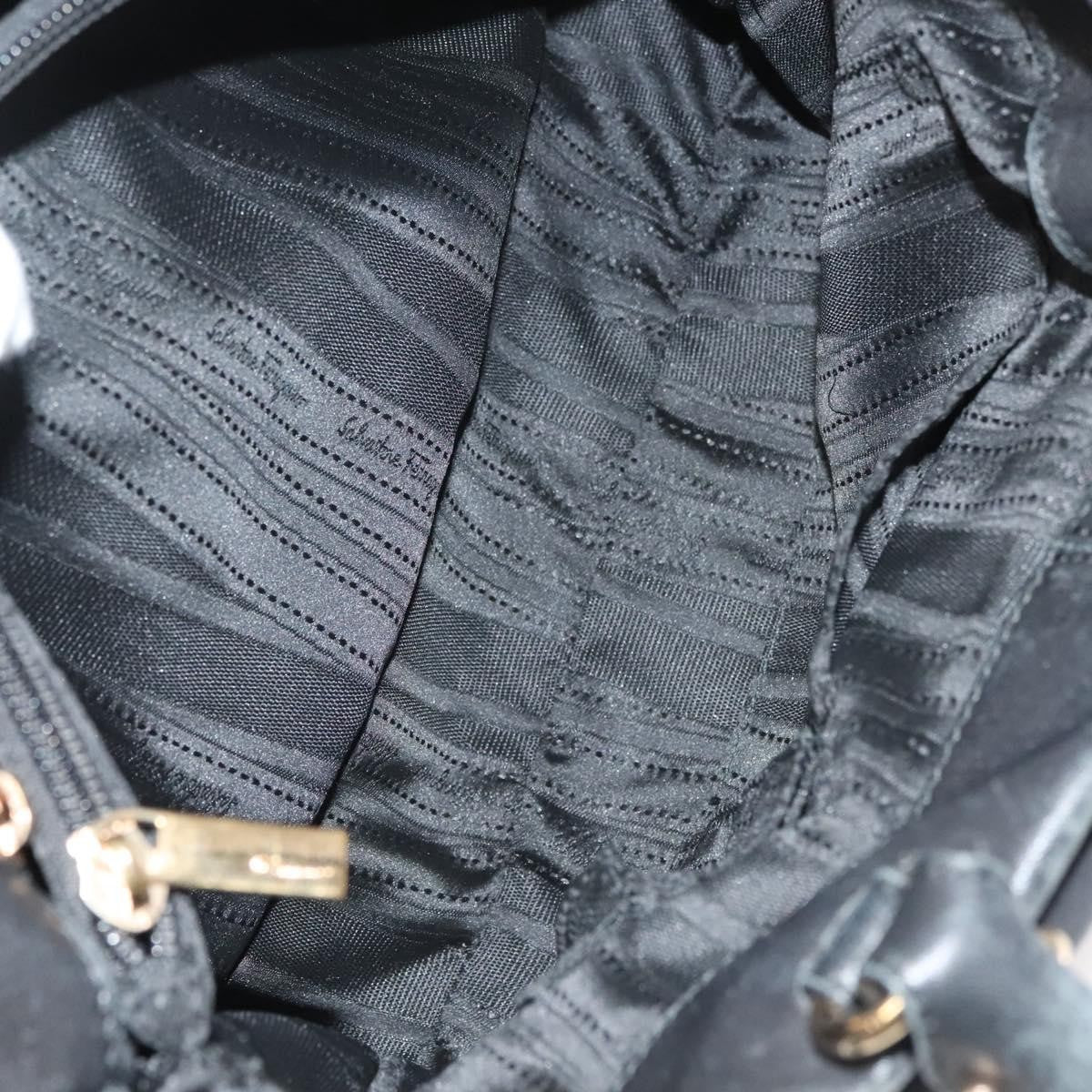 Salvatore Ferragamo Vala Handbag Leather, BLACK, LEATHER, Handbag