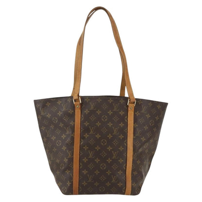Louis Vuitton Shopping Sac Handbag Monogram Canvas, BROWN, CANVAS, Tote bag