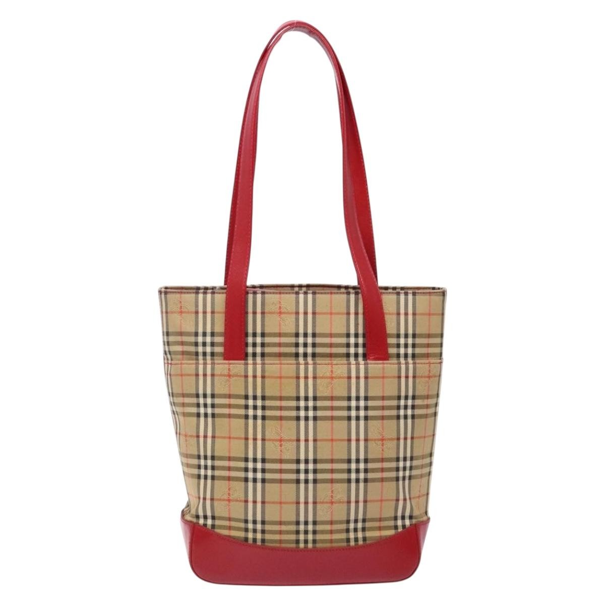 Burberry Nova Check Tote canvas check pattern, BEIGE, CANVAS, Tote bag
