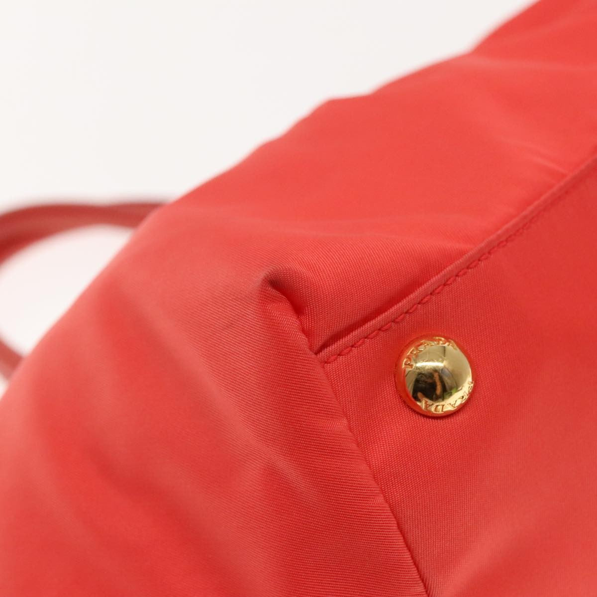 Prada Bow Tote Tessuto, ORANGE, NYLON, Handbag