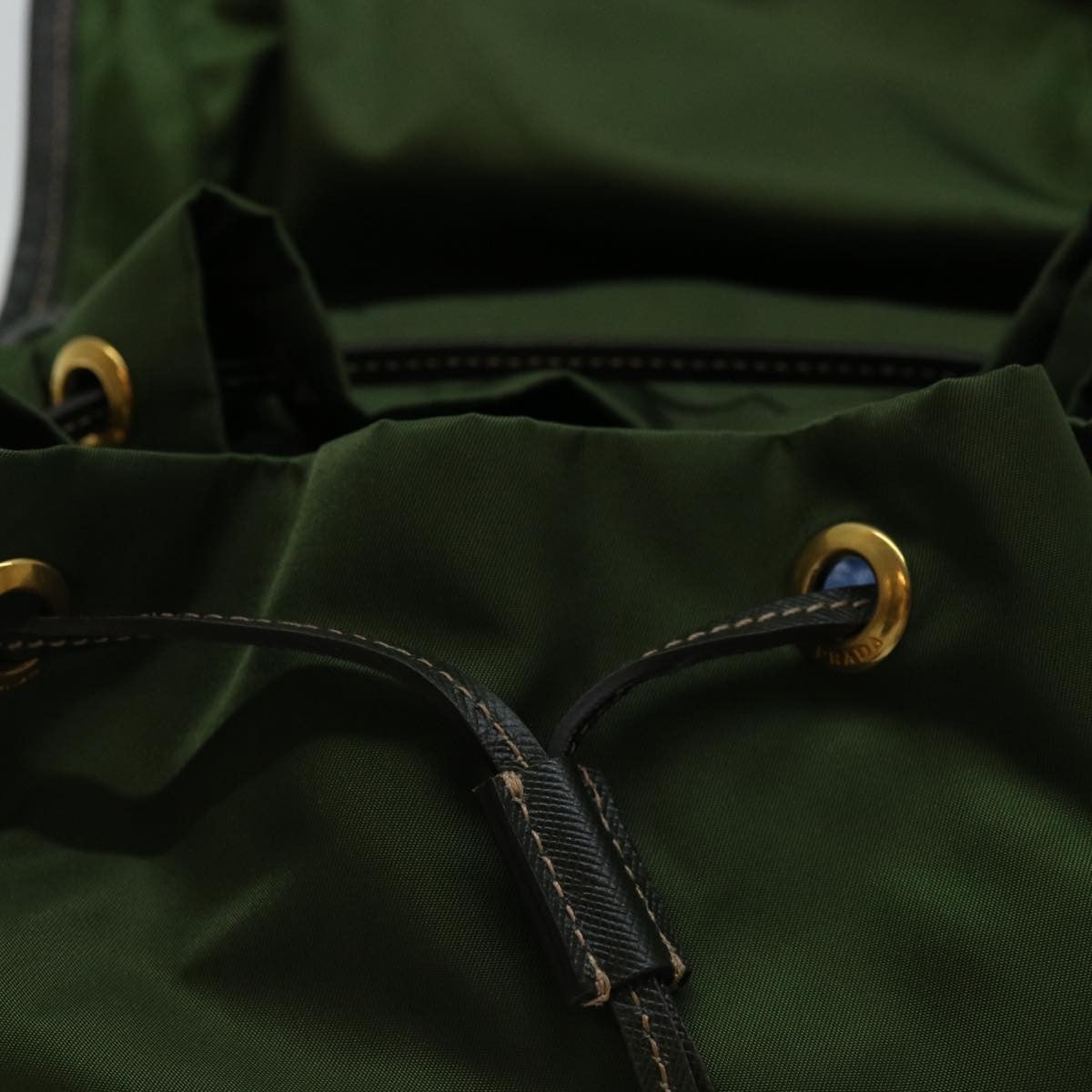 Prada Double Front Pocket Backpack Tessuto, KHAKI, NYLON, Backpack