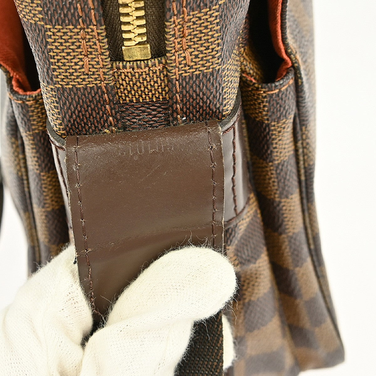 Louis Vuitton Naviglio Handbag Damier, BROWN, CANVAS, Shoulder bag