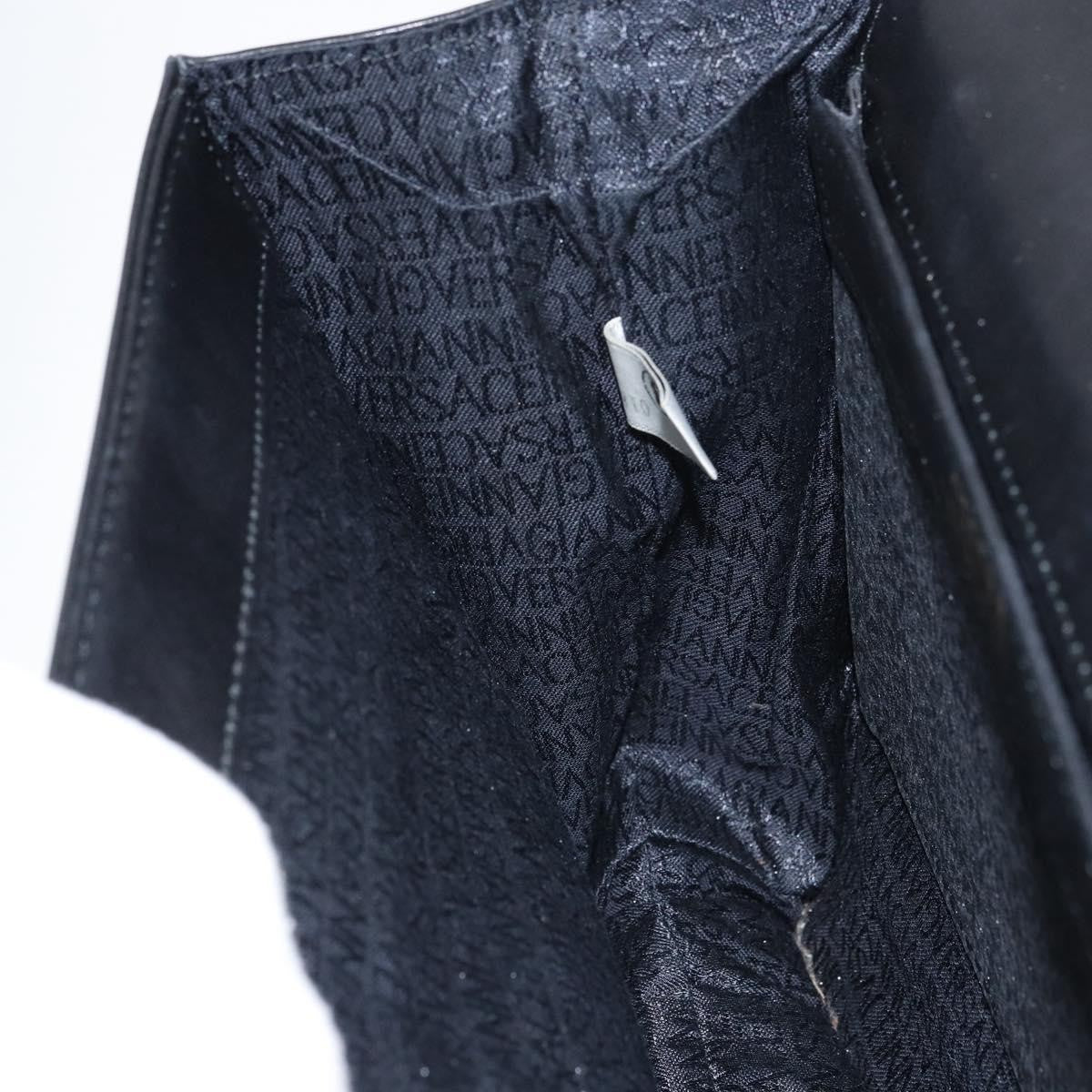 Versace Vintage Handbag Leather, BLACK, LEATHER, Handbag