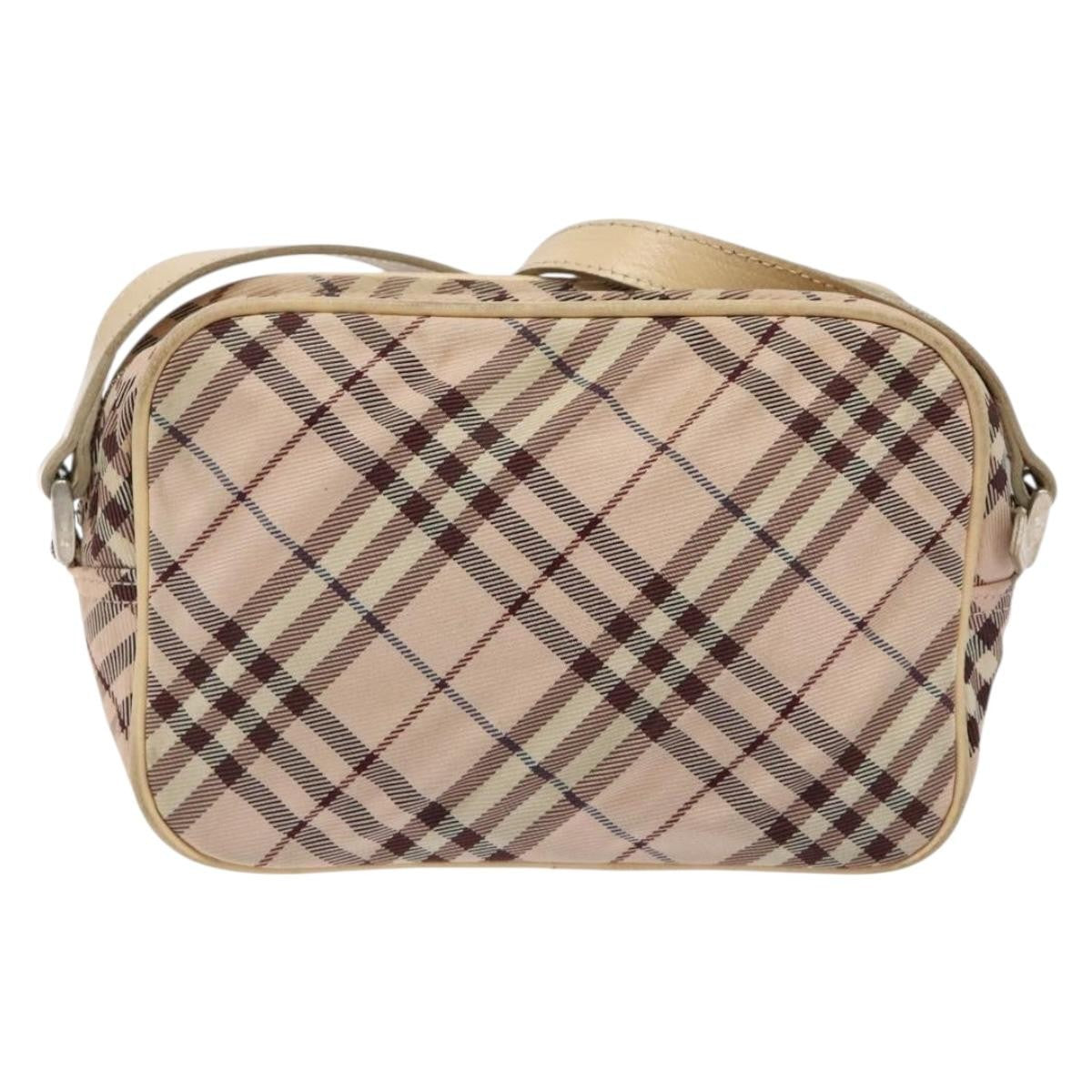 Burberry Nova Check Blue Label Nylon, PINK, NYLON, Shoulder bag