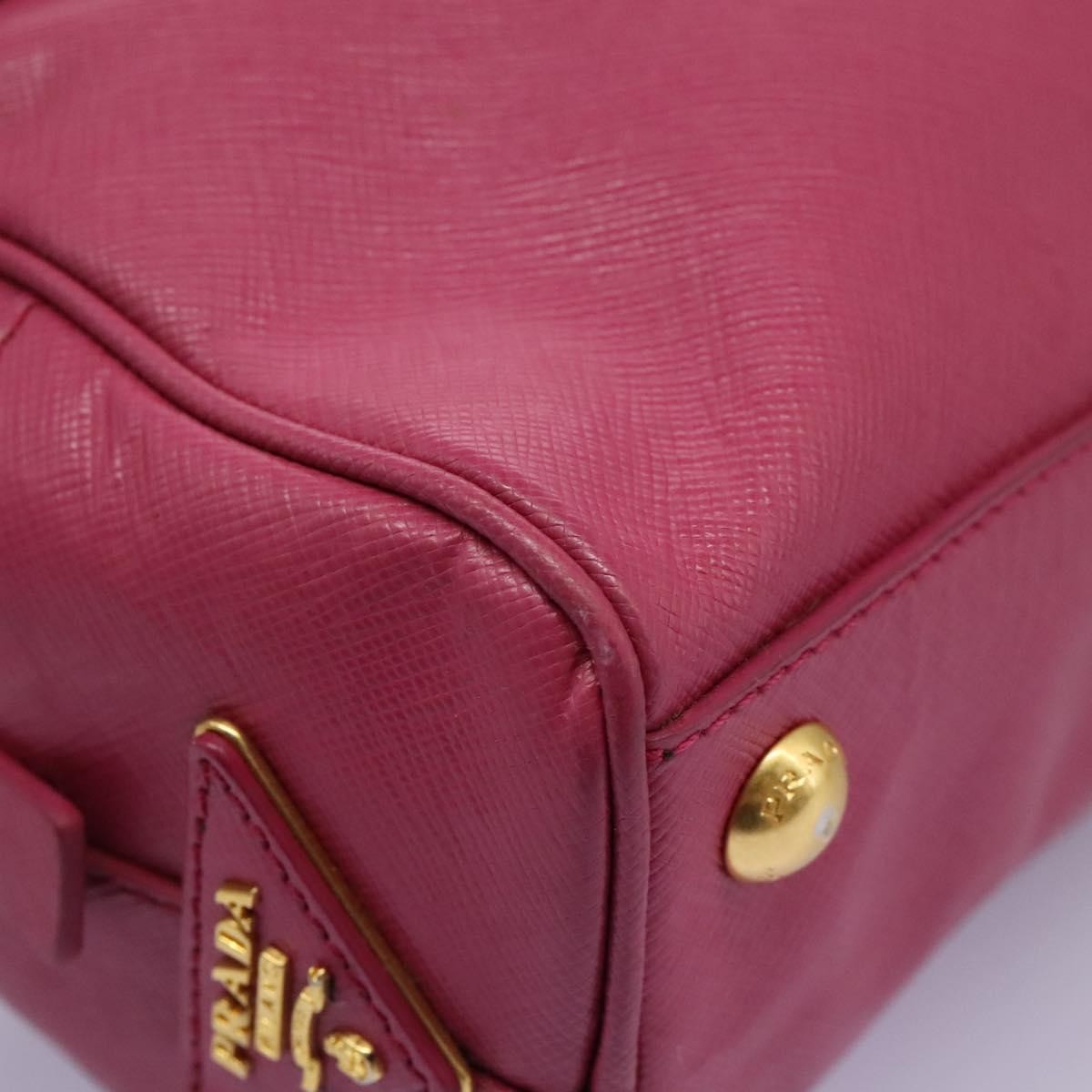 Prada Vintage Bauletto Bag Leather, PINK, LEATHER, Handbag