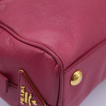 Prada Vintage Bauletto Bag Leather, PINK, LEATHER, Handbag