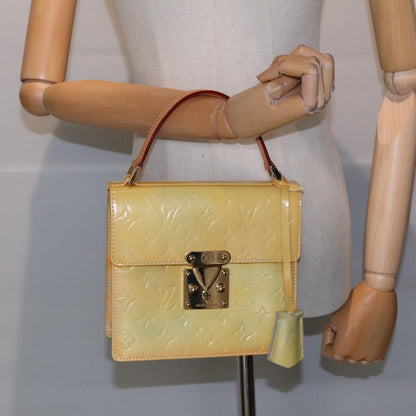 Louis Vuitton Spring Street Handbag Monogram Vernis, BEIGE, PATENT_LEATHER, Handbag