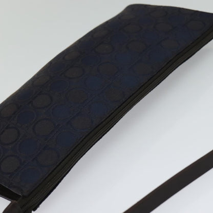 Salvatore Ferragamo Gancini handbag Canvas, NAVY, CANVAS, Handbag