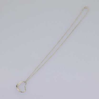 Tiffany & Co. Elsa Peretti Open Heart Pendant Necklace Sterling Silver, SILVER, SILVER, Necklace