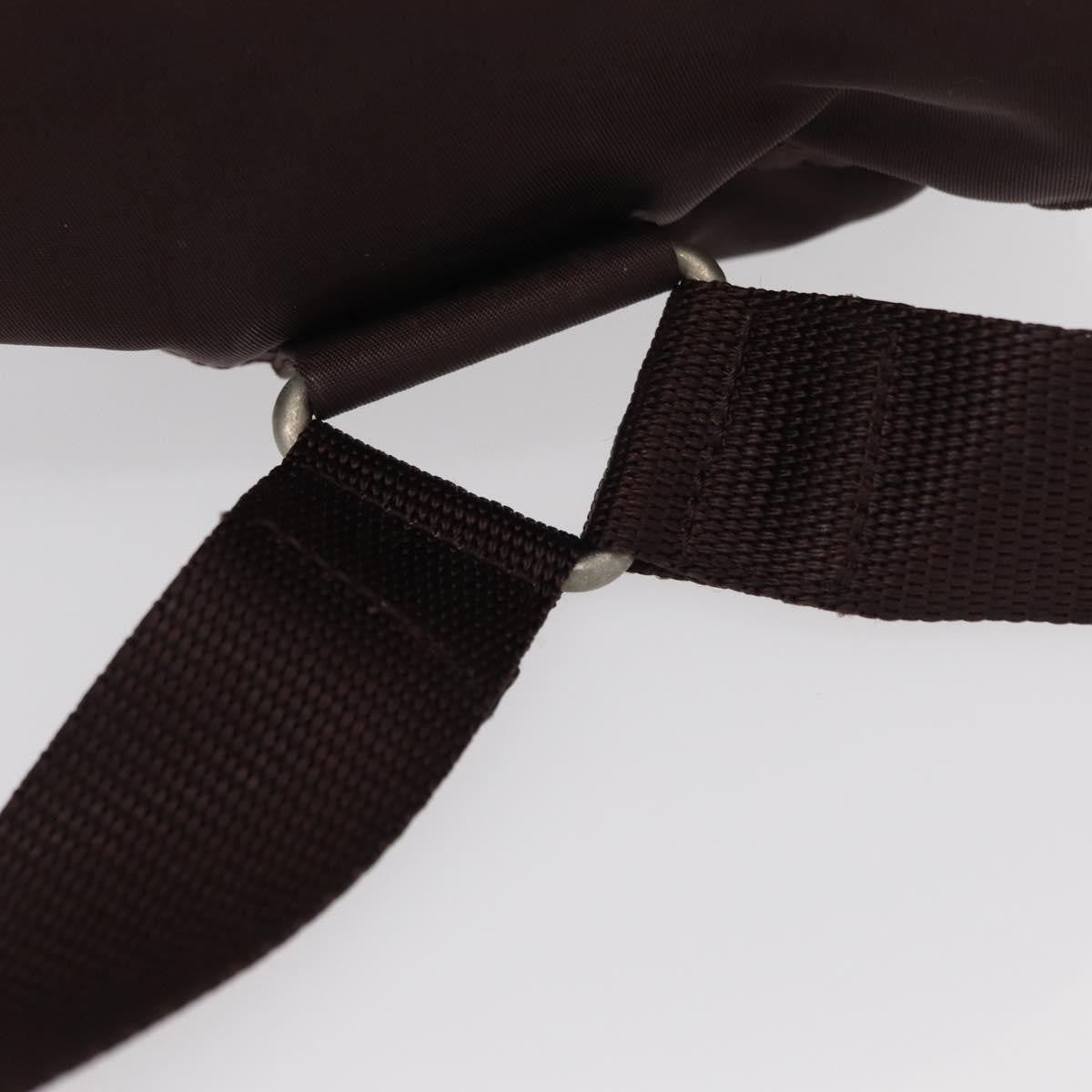 Prada Front Pocket Backpack Tessuto, BROWN, NYLON, Backpack