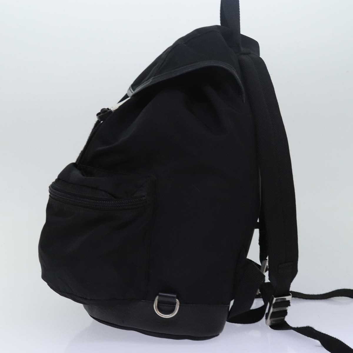 Prada Double Front Pocket Backpack Tessuto, BLACK, NYLON, Backpack