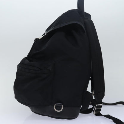 Prada Double Front Pocket Backpack Tessuto, BLACK, NYLON, Backpack