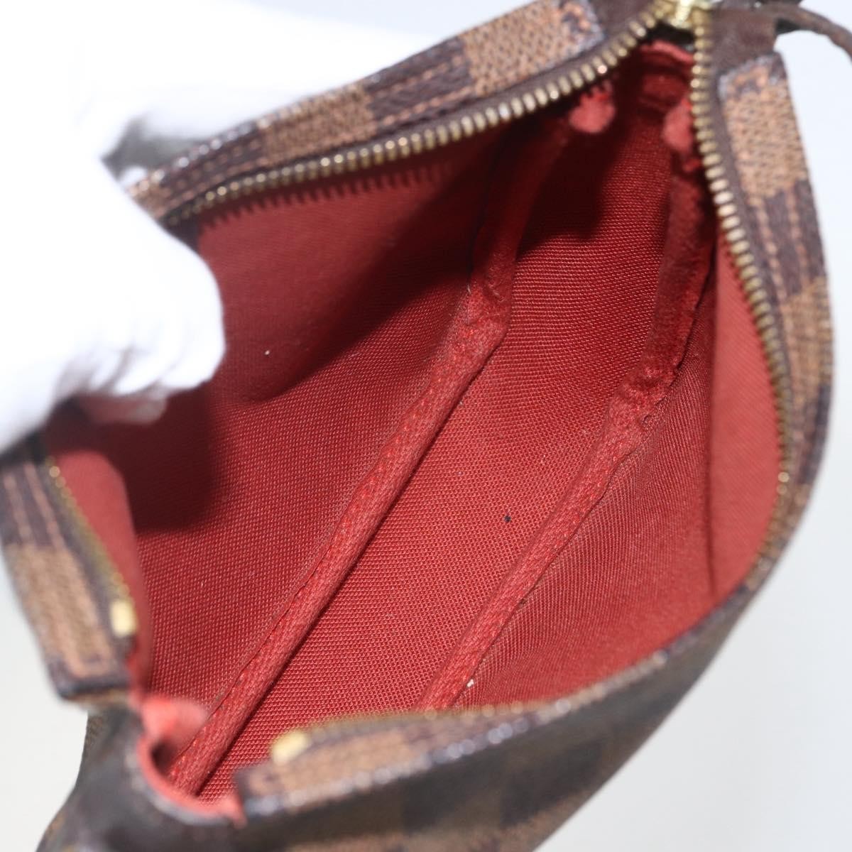 Louis Vuitton Trousse Make Up Bag Damier Canvas, BROWN, CANVAS, Clutche & pouche