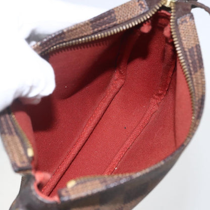 Louis Vuitton Trousse Make Up Bag Damier Canvas, BROWN, CANVAS, Clutche & pouche