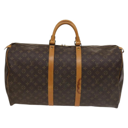 Louis Vuitton Keepall Bag Monogram Canvas, BROWN, CANVAS, Travel bag