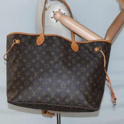 Louis Vuitton Neverfull Tote Monogram Canvas, BROWN, CANVAS, Tote bag