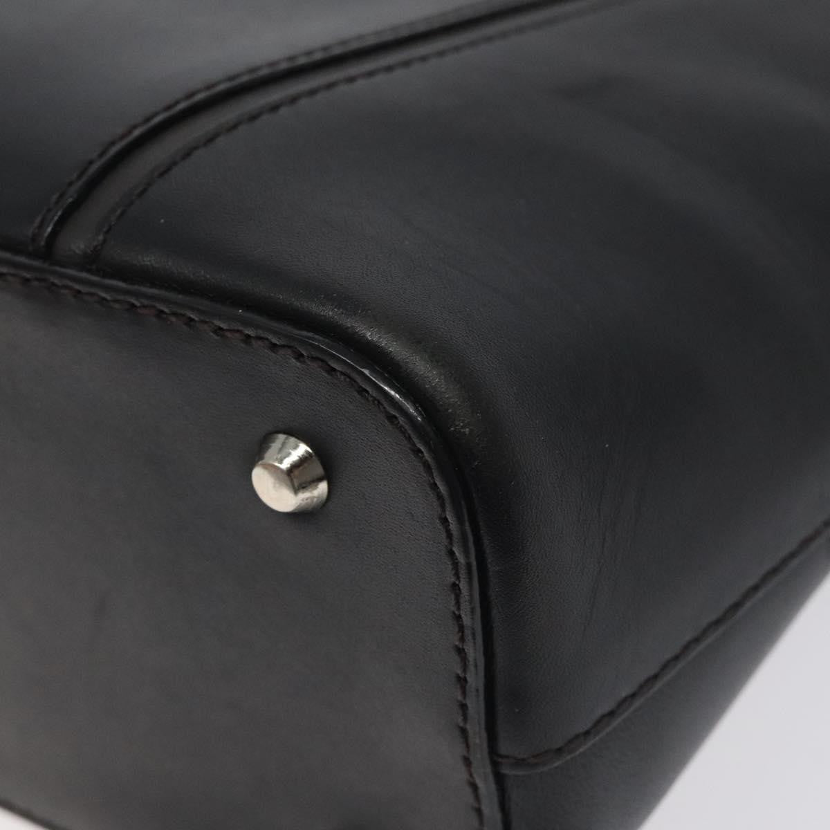 Burberry Vintage Handbag Leather, BLACK, LEATHER, Handbag