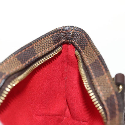 Louis Vuitton Manosque Pochette Damier, BROWN, CANVAS, Clutche & pouche