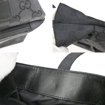 Gucci Double Pocket Tote GG Canvas, BLACK, CANVAS, Shoulder bag