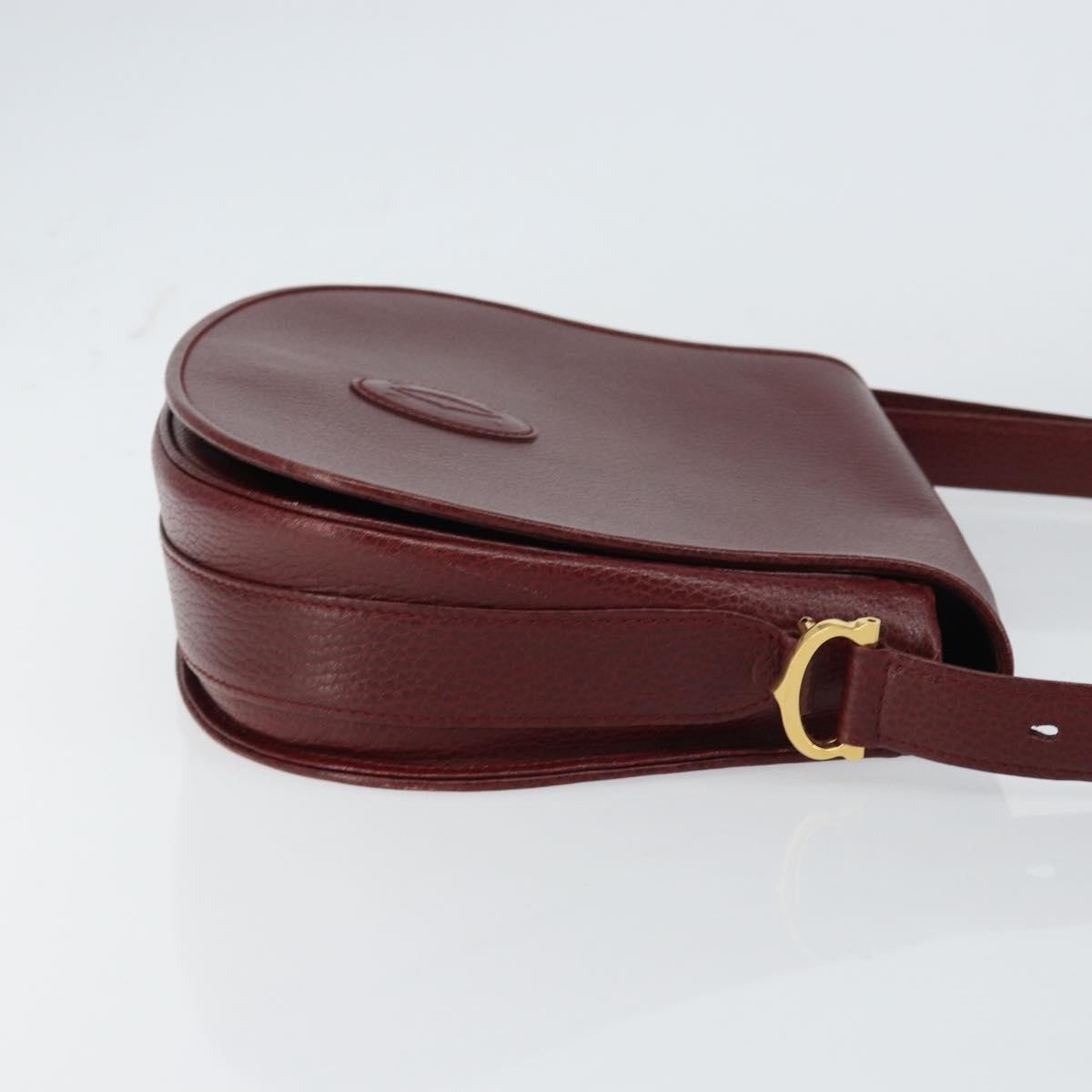 cartier Must de Cartier Shoulder Bag Leather, BURGUNDY, LEATHER, Shoulder bag