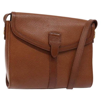 Burberry Flap Shoulder Bag Leather, BROWN, LEATHER, Shoulder bag