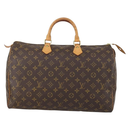 Louis Vuitton Speedy Handbag Monogram Canvas, BROWN, CANVAS, Handbag
