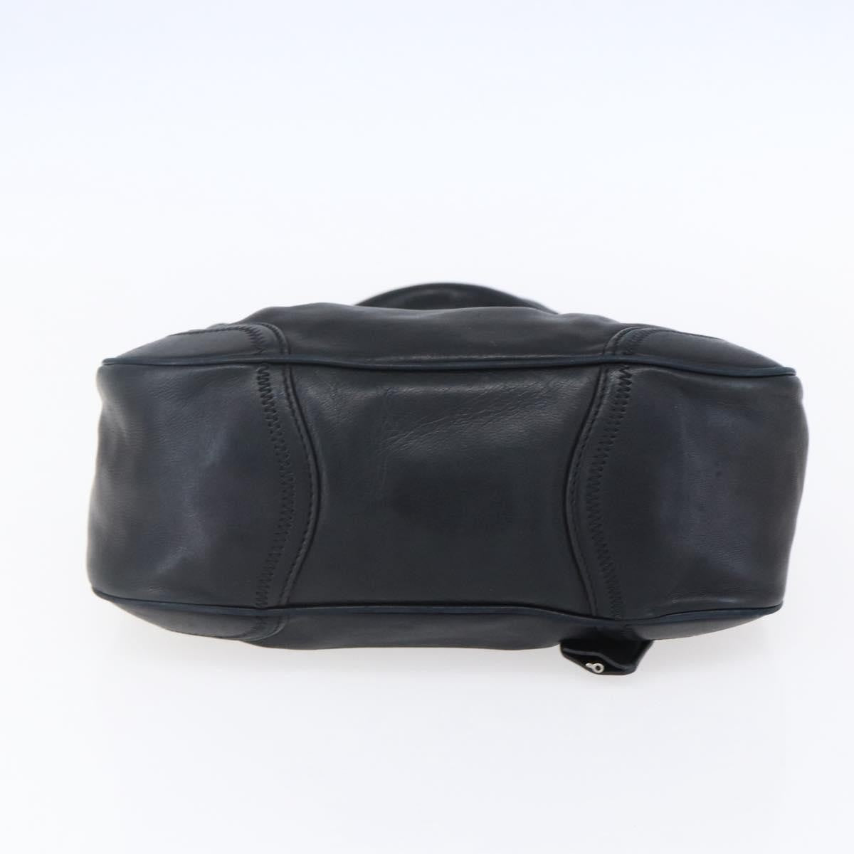 Prada Pushlock Shoulder Bag Leather, BLACK, LEATHER, Shoulder bag