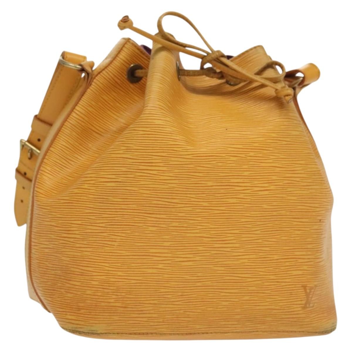 Louis Vuitton Petit Noe Handbag Epi Leather, YELLOW, LEATHER, Handbag