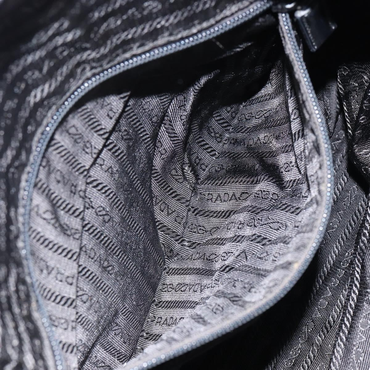 Prada Vintage Zip Tote Tessuto, BLACK, NYLON, Tote bag