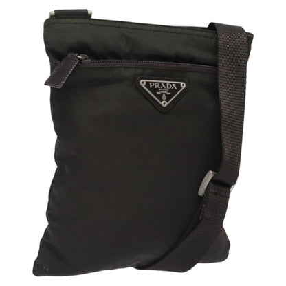 Prada Flat Messenger Bag Tessuto, KHAKI, NYLON, Shoulder bag