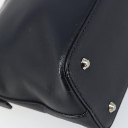 Burberry Vintage Shoulder Bag Leather, NAVY, LEATHER, Shoulder bag