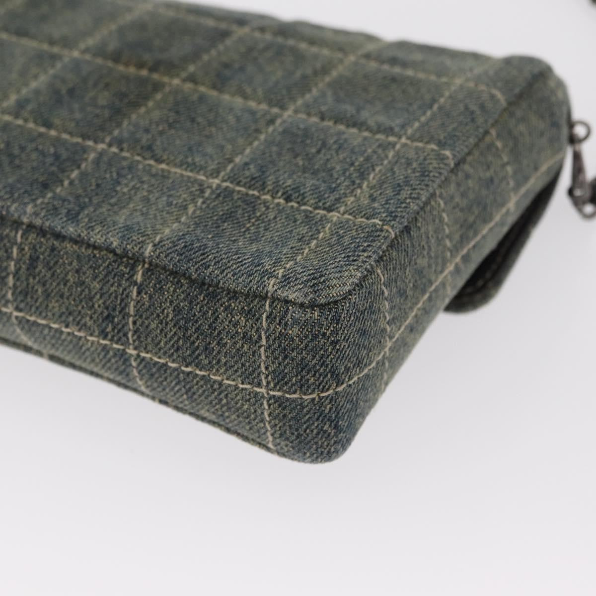 Chanel Chocolate Bar Flap Bag Quilted Denim, BLUE, DENIM_JEANS, Shoulder bag