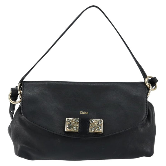 Chloe Lily Shoulder bag Leather, BLACK, LEATHER, Shoulder bag