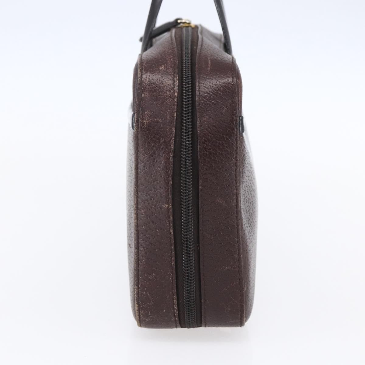 Christian Dior Vintage CD Handbag Leather, BROWN, LEATHER, Handbag