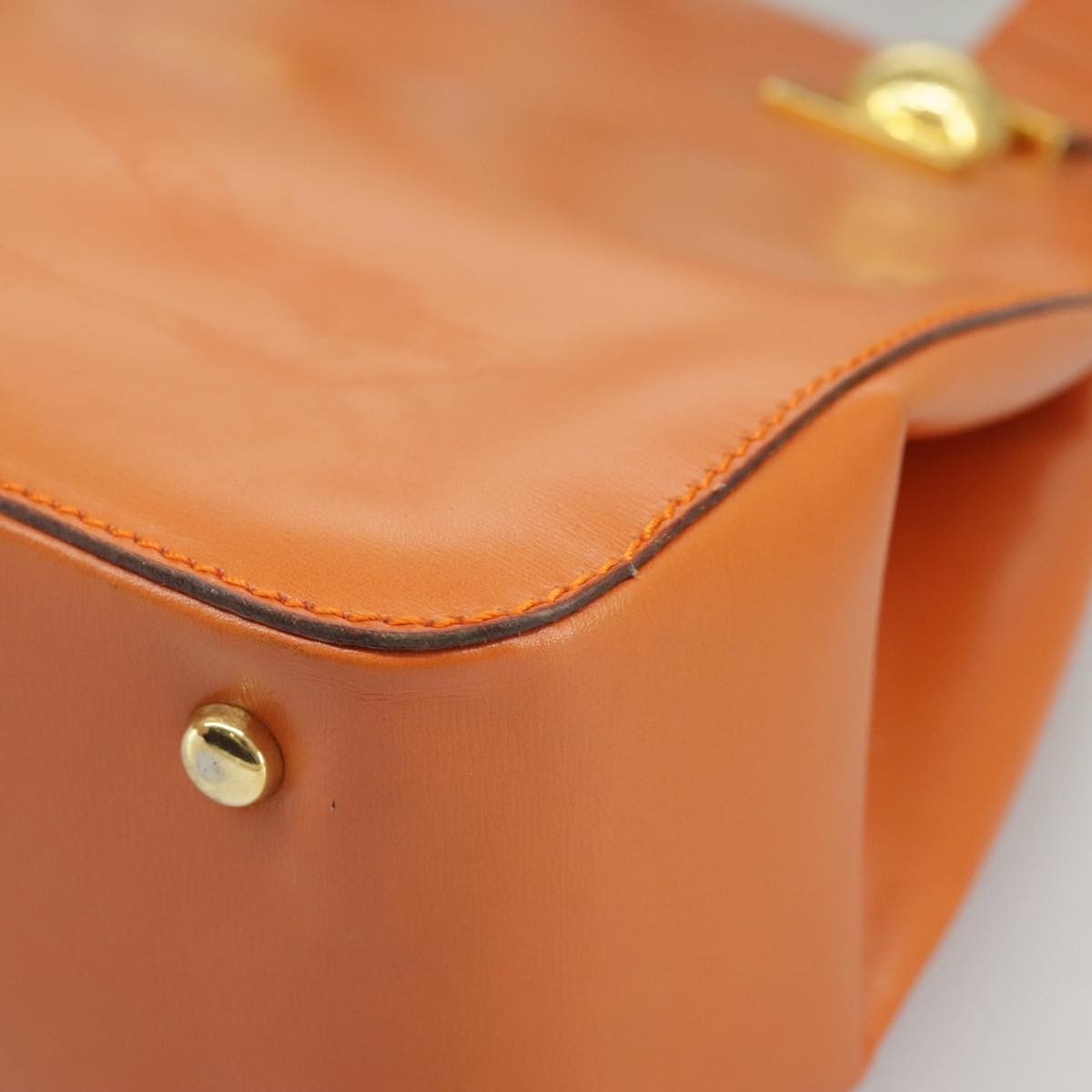 Celine Tote bag Leather, ORANGE, LEATHER, Handbag