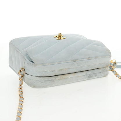 Chanel Vintage Camera bag Suede, BLUE, SUEDE, Crossbody bag
