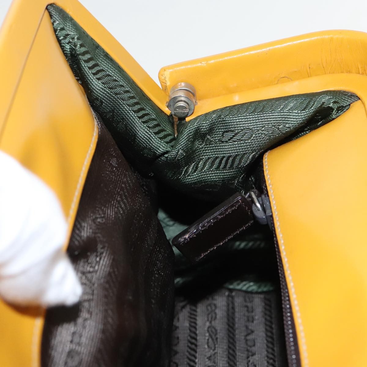 Prada Madras Cerniera Doctor Bag Canvas and Leather, BEIGE, CANVAS, Handbag