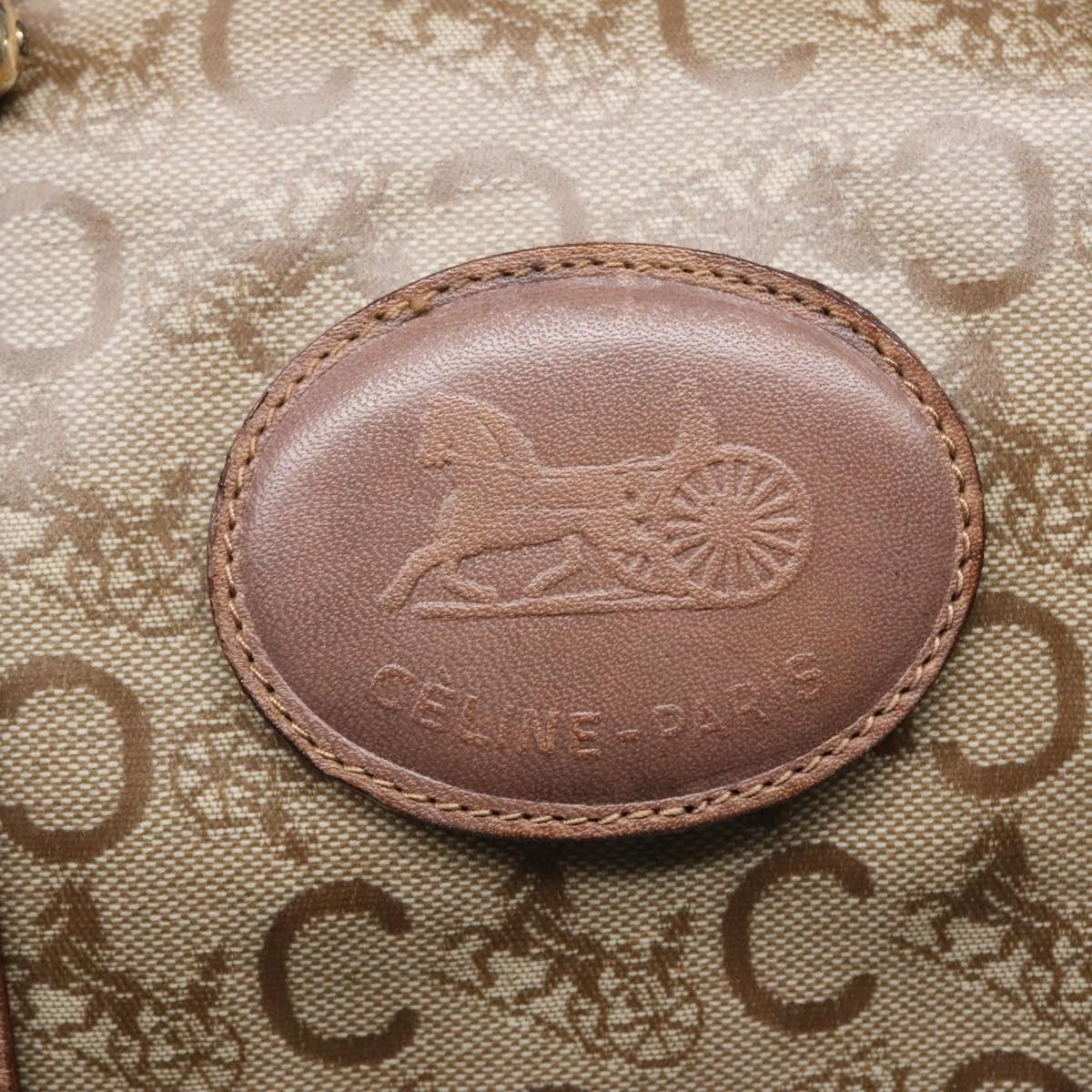 Celine Vintage Macadam Handbag Macadam, BEIGE, LEATHER, Handbag