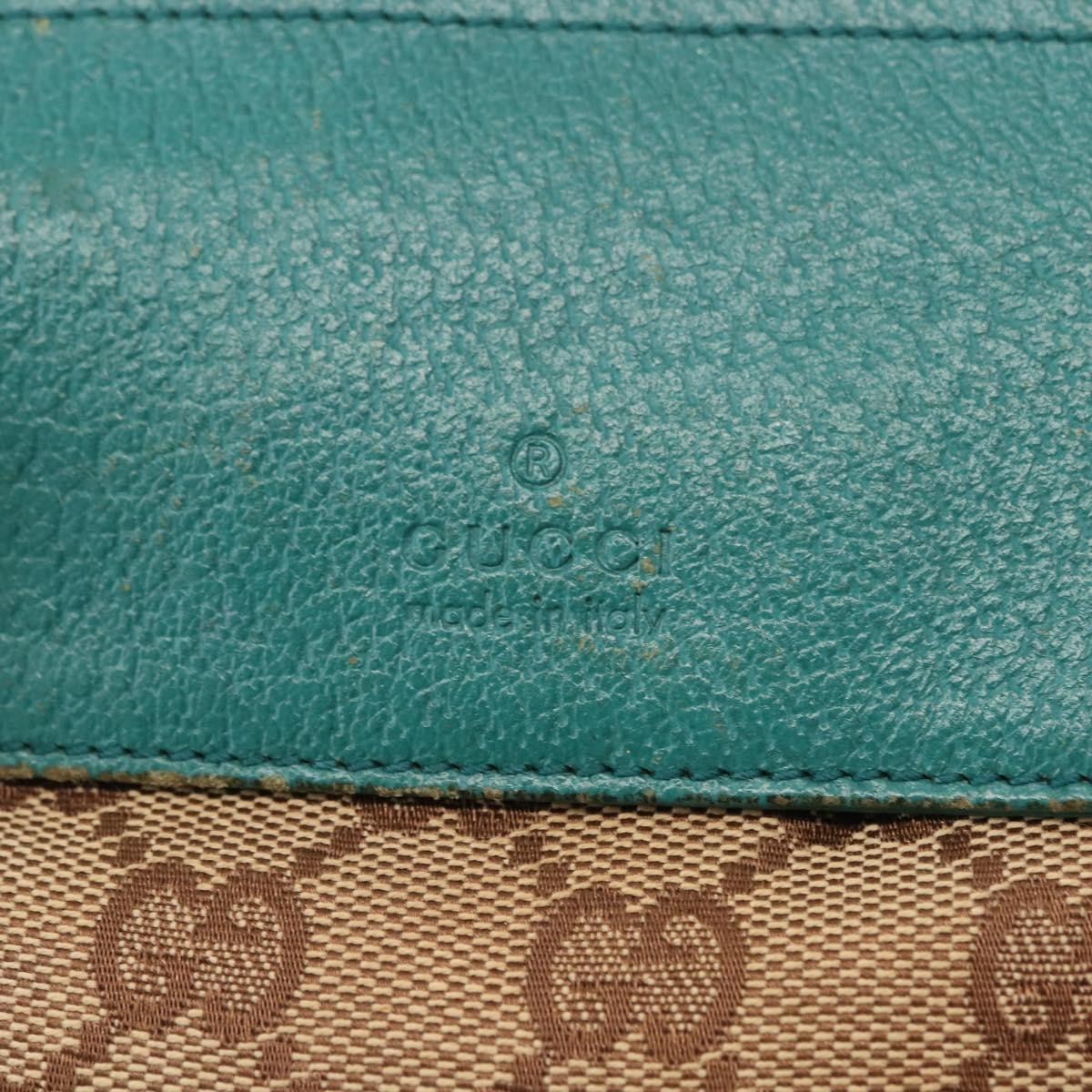 Gucci Vintage Double Belt Bag GG Canvas with Leather, BEIGE, CANVAS, Shoulder bag