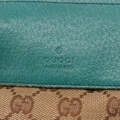 Gucci Vintage Double Belt Bag GG Canvas with Leather, BEIGE, CANVAS, Shoulder bag