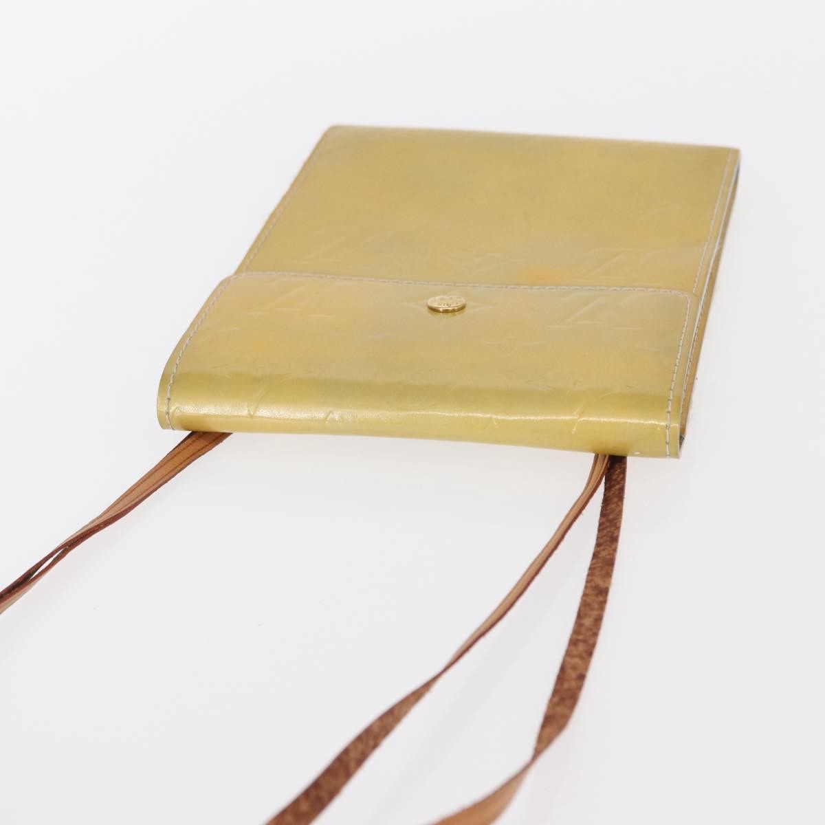 Louis Vuitton Mott Handbag Monogram Vernis, BEIGE, PATENT_LEATHER, Clutche & pouche