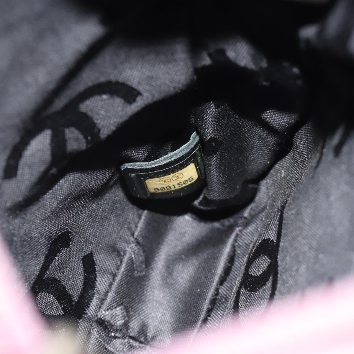 Chanel Cambon Zip Pouch Quilted Leather, PINK, LEATHER, Clutche & pouche