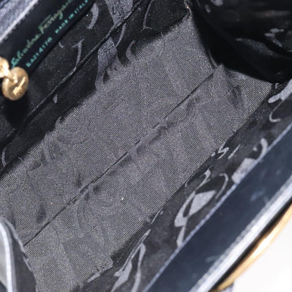 Salvatore Ferragamo Convertible Vara Bow Tote Leather, NAVY, LEATHER, Tote bag