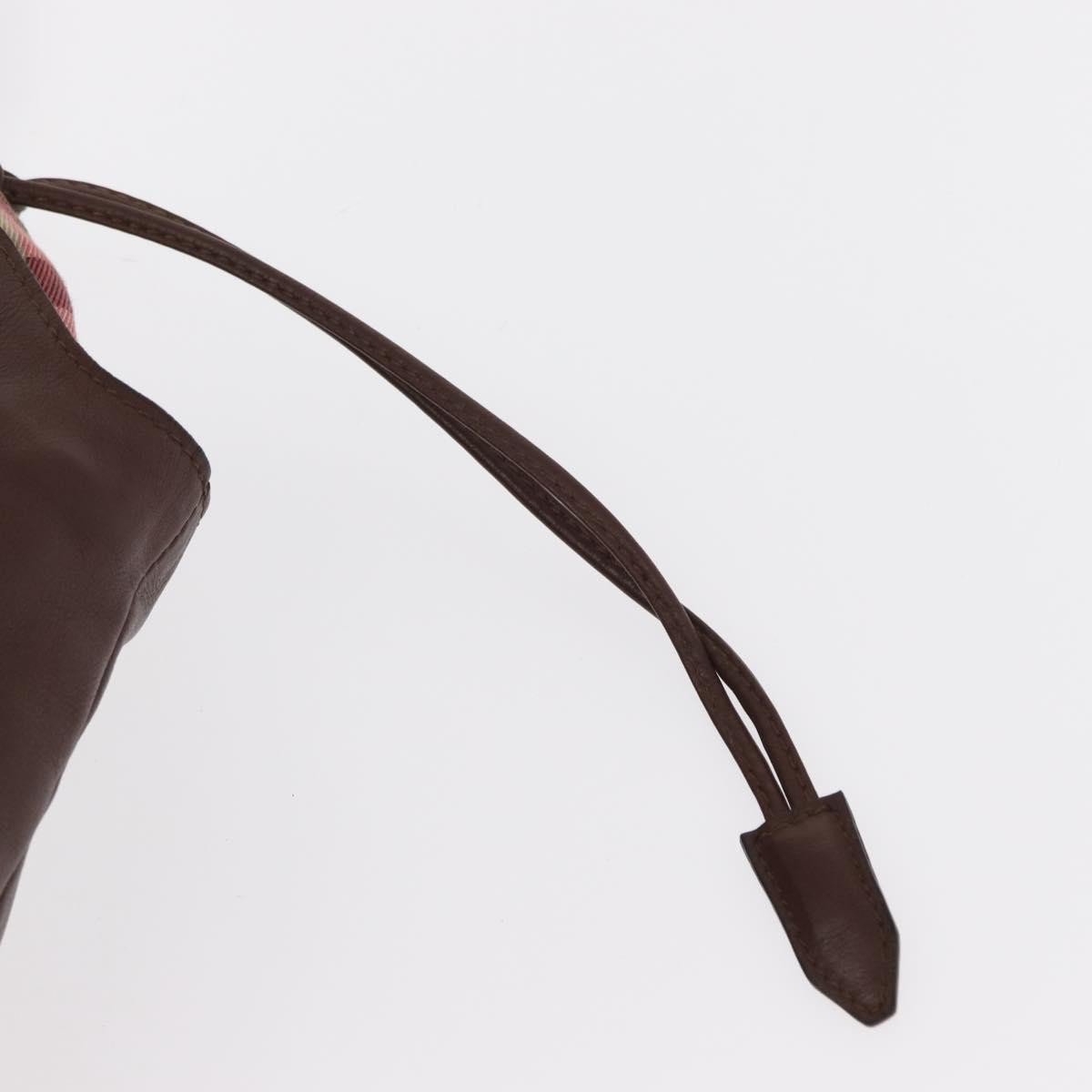 Burberry Big Crush Tote Leather and House Check Canvas, BROWN, LEATHER, Handbag