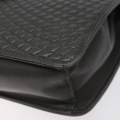 Bally Vintage Handbag Quilted Leather, GRAY, LEATHER, Handbag