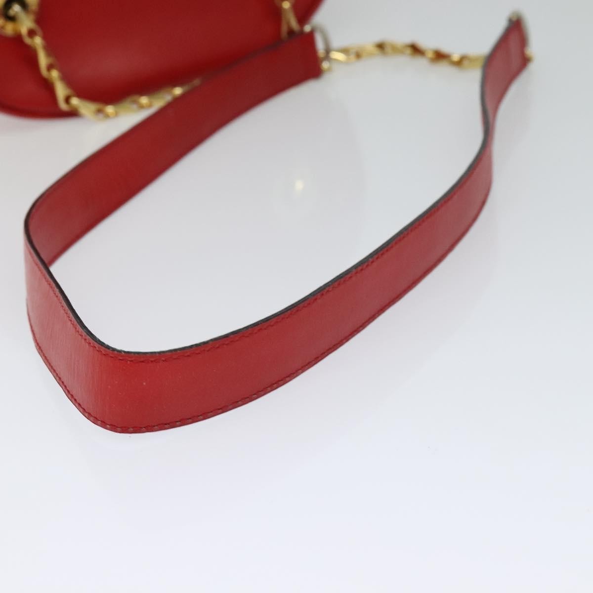 Celine Vanity bag Leather, RED, LEATHER, Shoulder bag