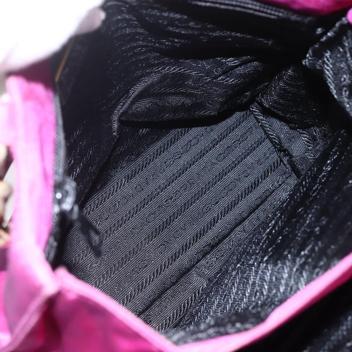 Prada Metal Handles Tote Tessuto, PURPLE, NYLON, Handbag