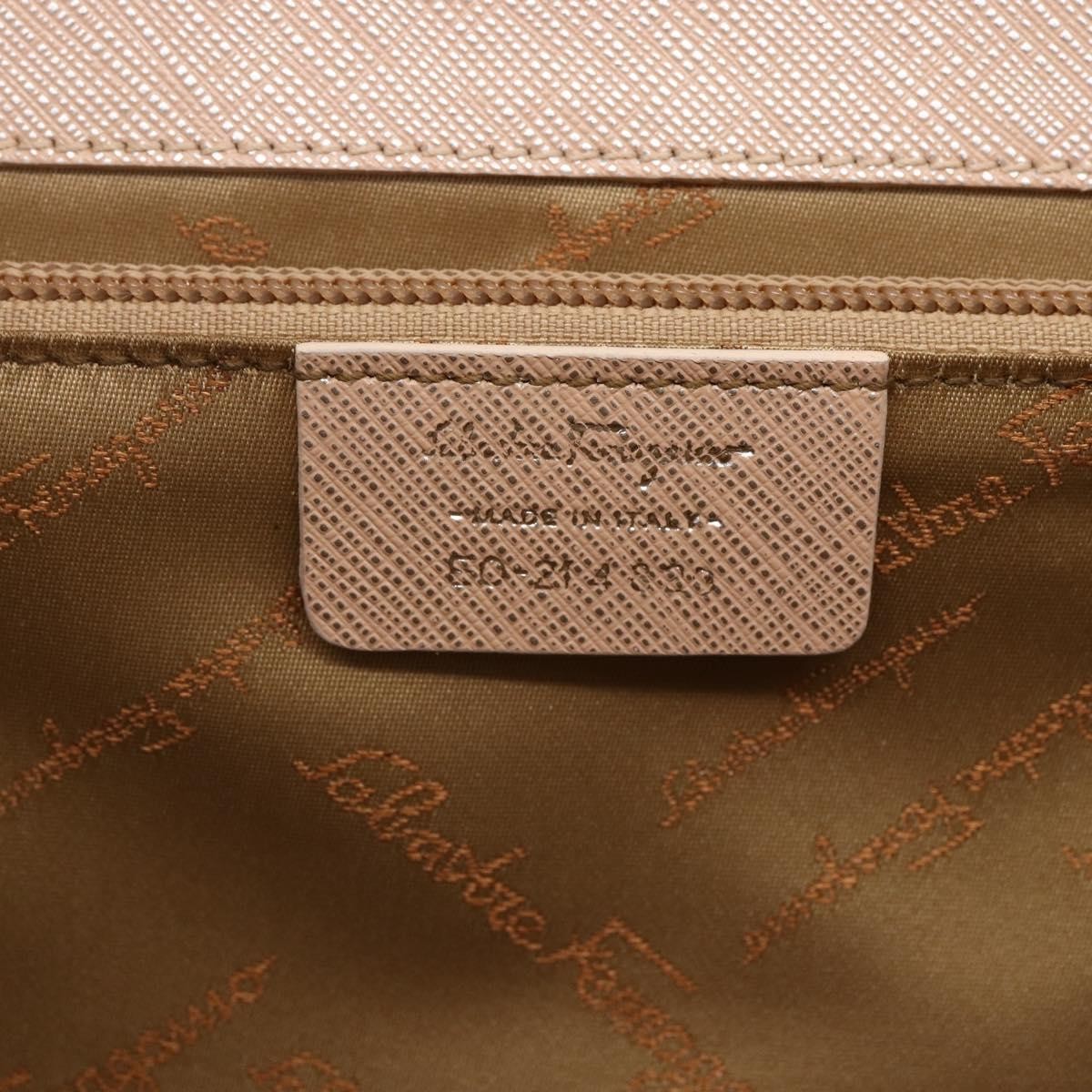 Salvatore Ferragamo Gancini handbag Leather, PINK, LEATHER, Handbag