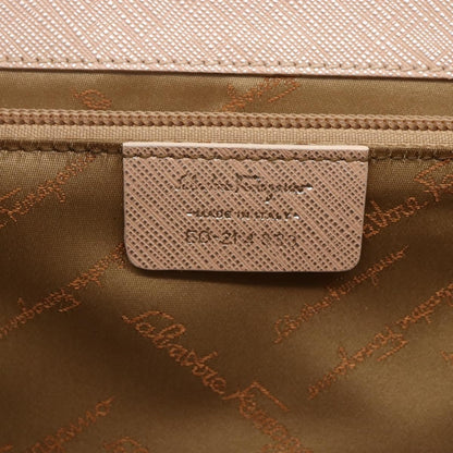 Salvatore Ferragamo Gancini handbag Leather, PINK, LEATHER, Handbag